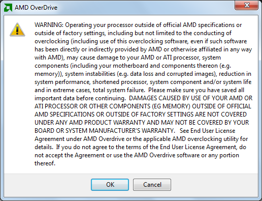 Почему не работает AMD OverDrive?