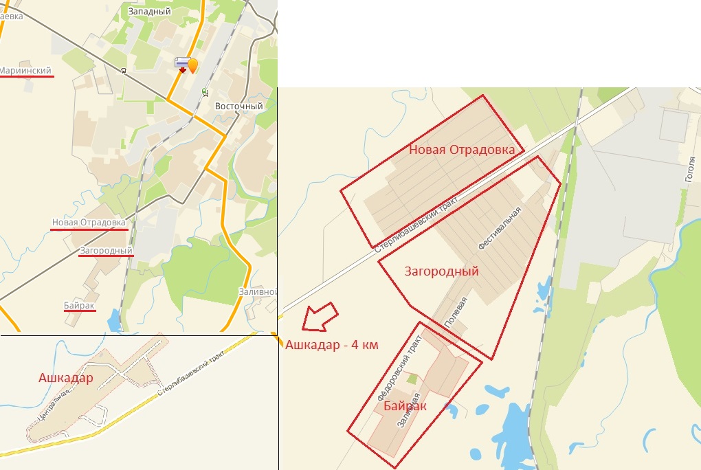 Карта стерлитамакский район новая отрадовка