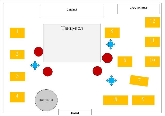 План зала рисунок